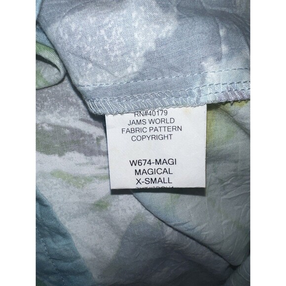 Jams World Shirt Womens XS Heavenly Floral Tropical Tunic Top Coastal Beachy - Picture 5 of 8